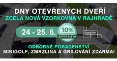 DNY OTEVŘENÝCH DVEŘÍ RAJHRAD 24 - 25. 6. | NOVÁ VZORKOVNA - MINIGOLF, ZMRZLINA A GRILOVÁNÍ ZDARMA